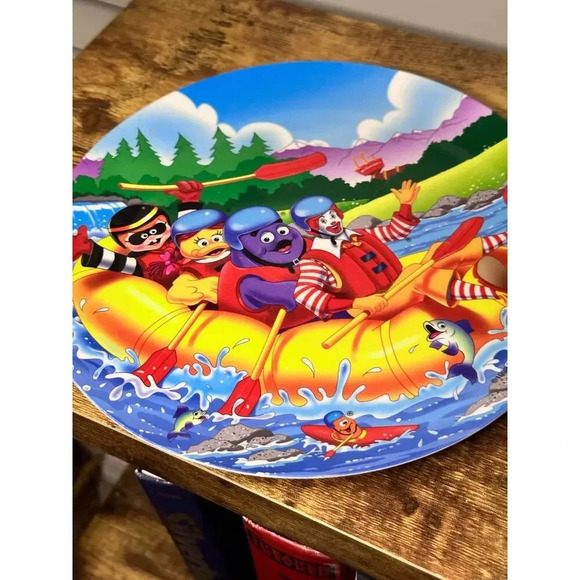 Vintage 1993 McDonald's Melamine Plate Ronald & Birdie Riding Carousel Horse - Picture 4 of 9